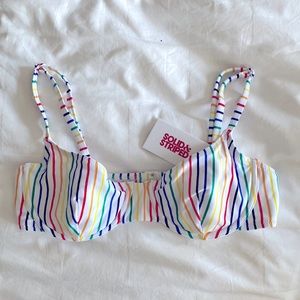 Solid & Striped Bikini Top